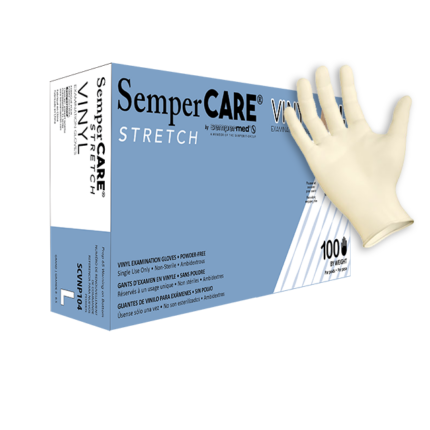 SemperCare PF Vinyl Exam Gloves