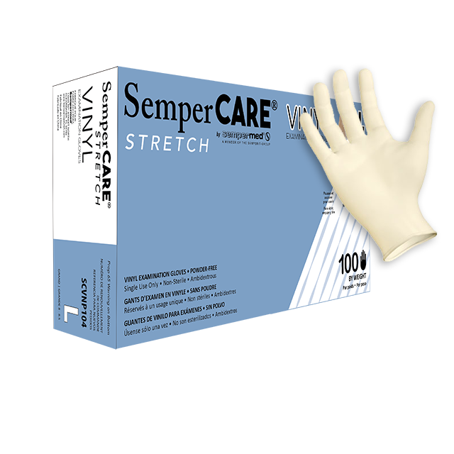 SemperCare PF Vinyl Exam Gloves