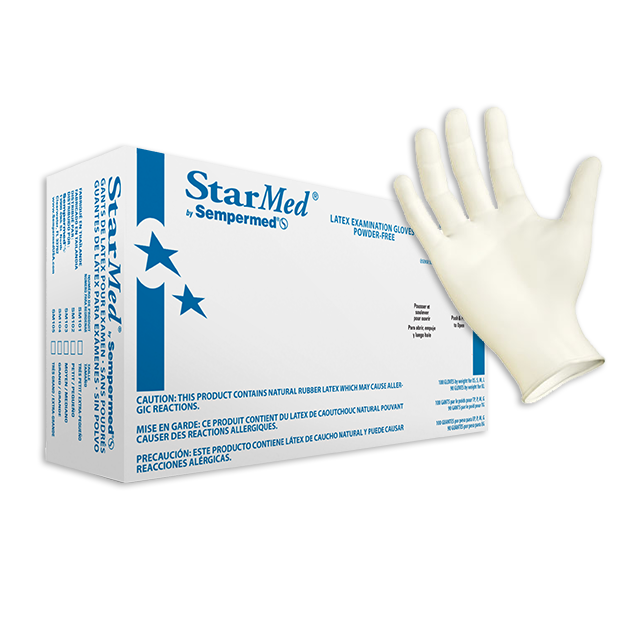 StarMed Latex PF Exam Gloves