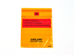 Lab-Loc Specimen Bags with Removable Biohazard Symbol Printed "STAT" - Yellow