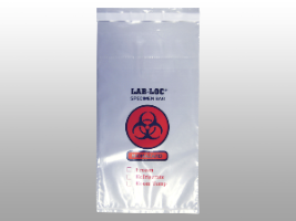 Clear Adhesive Closure Tamper-Evident 3 Wall Specimen Transfer Bag