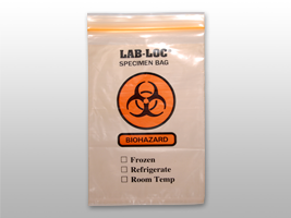 Reclosable 3-Wall Specimen Transfer Bag (Biohazard)